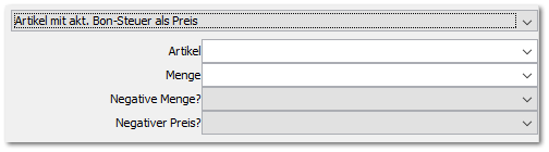 Artikel mit akt. Bon-Steuer als Preis
