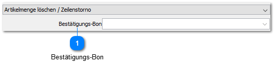 Artikelmenge löschen / Zeilenstorno
