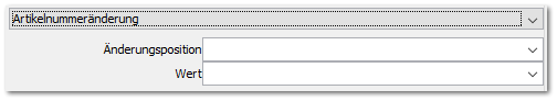 Artikelnummeränderung