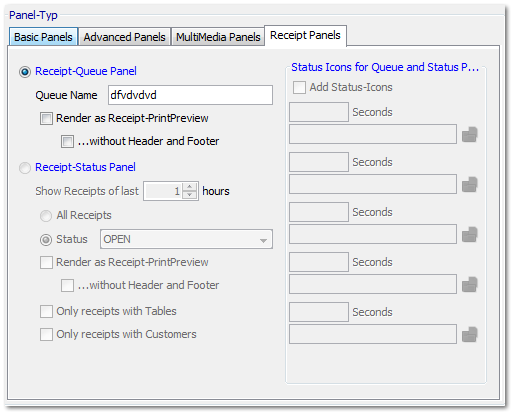 Receipt Panels