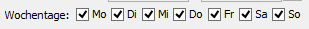 13. Anzeigen an Wochentagen