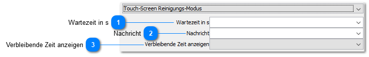 Touch-Screen Reinigungs-Modus