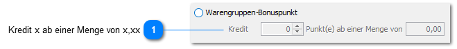 Warengruppen-Bonuspunkte